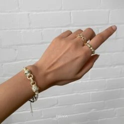 Ava Bamboo CZ Ring -Prya Store 68