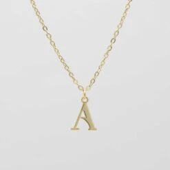 Dubai Initial Necklace -Prya Store A gold PRYA