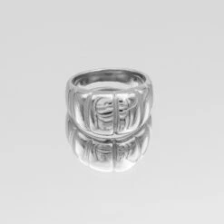 Alessia Chunky Ribbed Ring -Prya Store Alessiaring silver 3