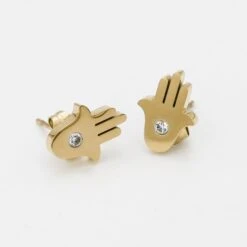 Amalie Hand Of Hamsa Stud Earrings -Prya Store AmalieHandofHamsaEarrings 1