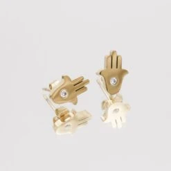 Amalie Hand Of Hamsa Stud Earrings -Prya Store AmalieHandofHamsaEarrings 2