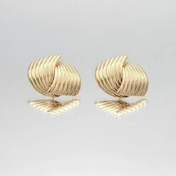 Amaya Fluted Fan Earrings -Prya Store AmayaEarrings1 gold PRYA 1