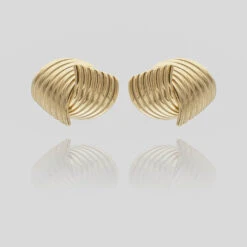 Amaya Fluted Fan Earrings