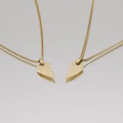 Amika Split Heart Necklace -Prya Store AmikaSplitHeartNecklace 03 PRYA