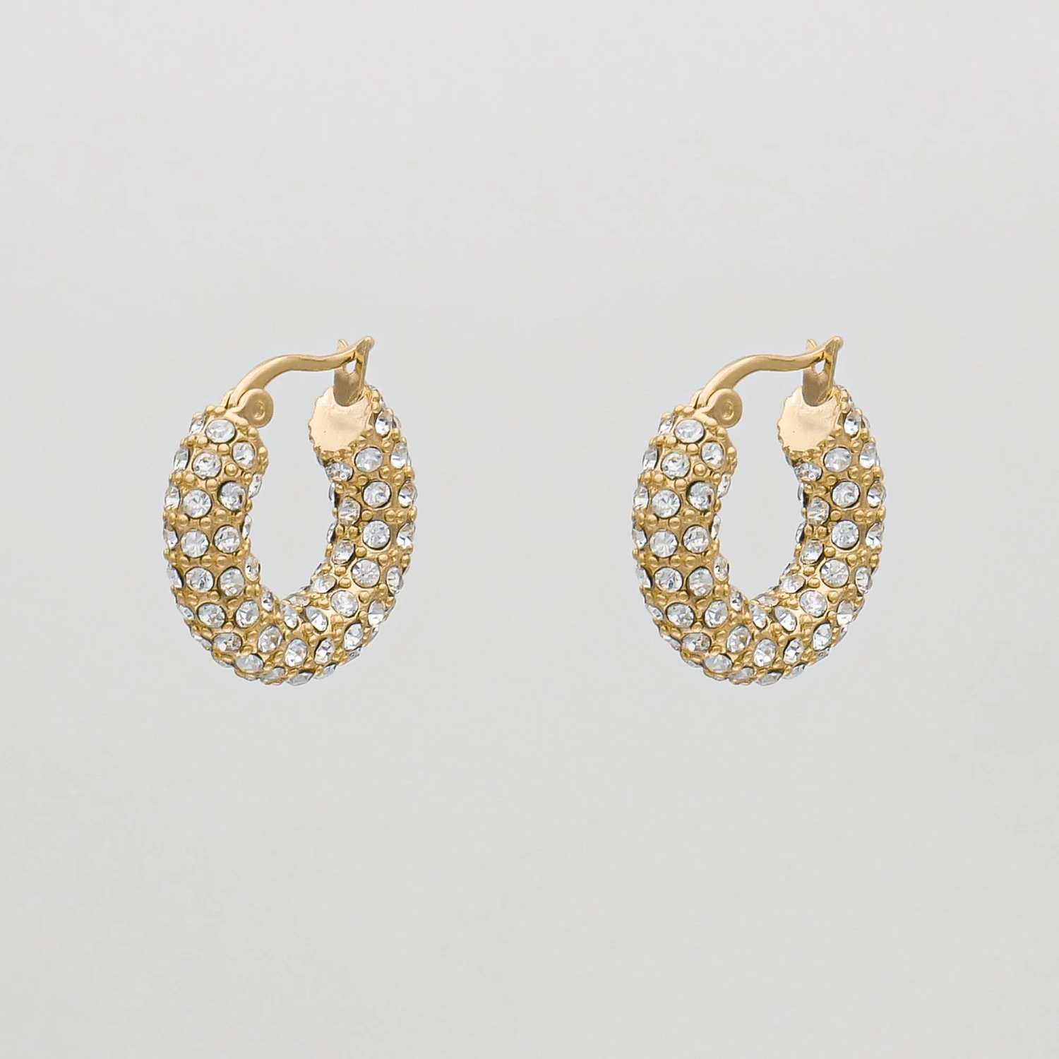 Amiya CZ Hoop Earrings 7 Amiya CZ Hoop Earrings - Image 7