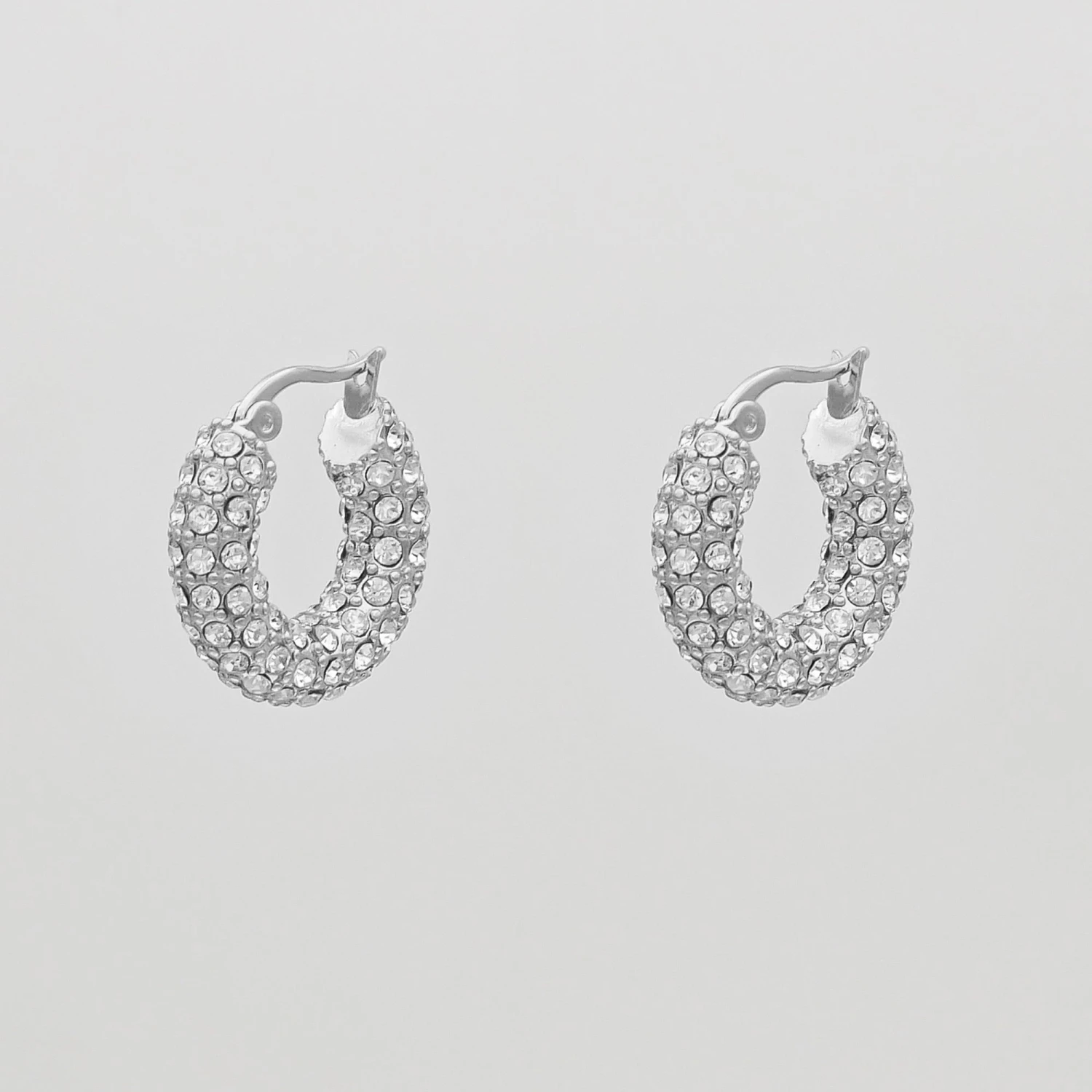 Amiya CZ Hoop Earrings 6 Amiya CZ Hoop Earrings - Image 6
