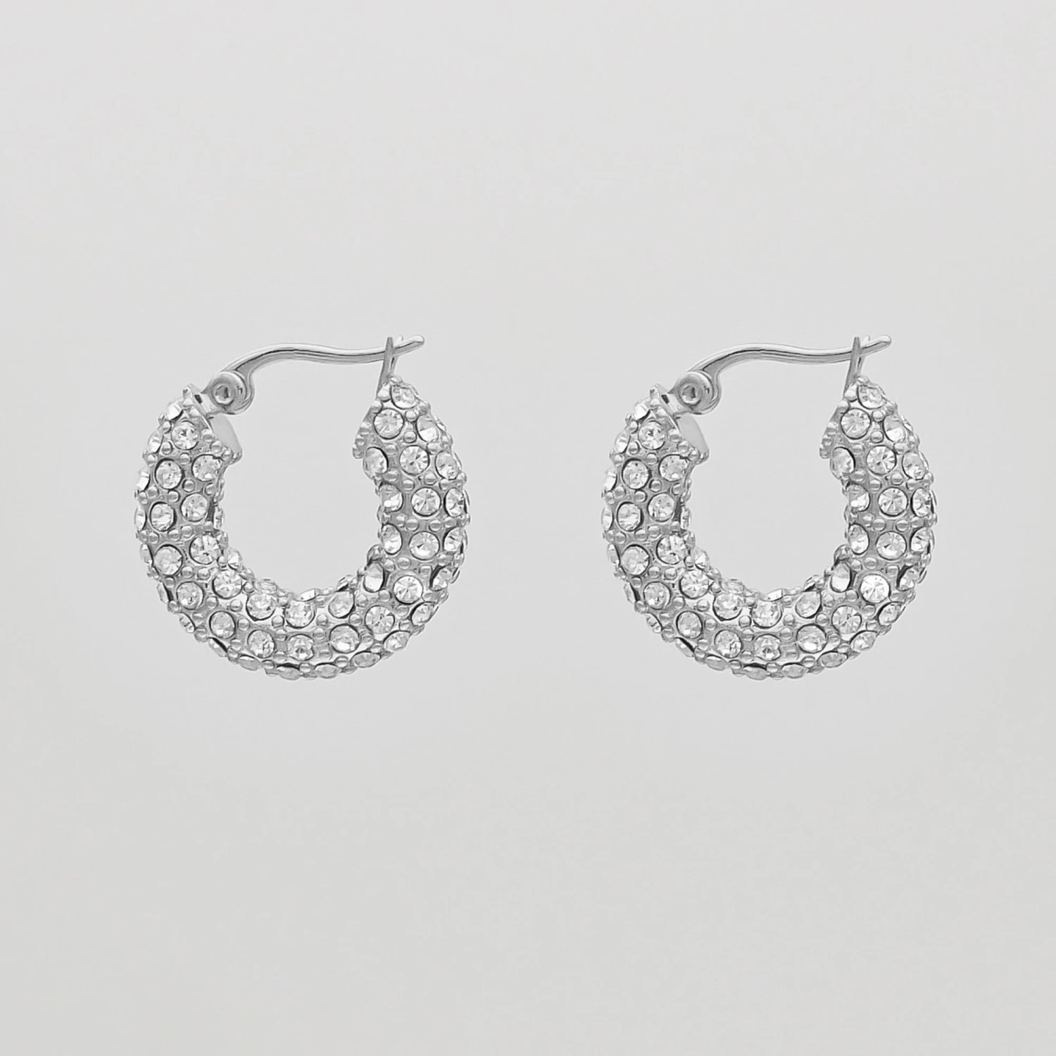 Amiya CZ Hoop Earrings 4 Amiya CZ Hoop Earrings - Image 4