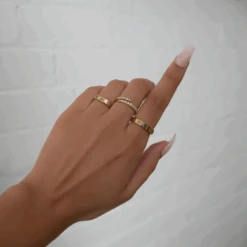 Anika Band Ring 18 Anika Band Ring -Prya Store AnikaRing Stacks