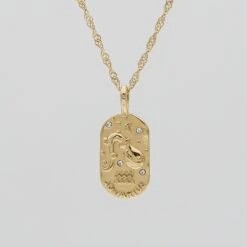 Zodiac Tarot Card Necklace