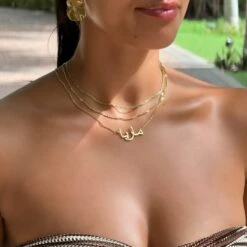 Arabic Name Necklace -Prya Store ArabicInitialNecklace PRYA 1