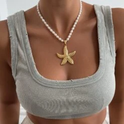 Ariel Starfish Pearl Necklace -Prya Store ArielStarfishNecklace2