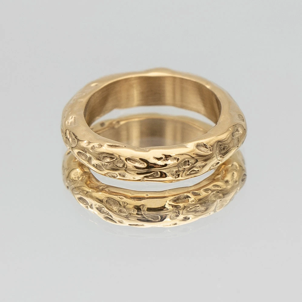 Astrid Hammered Band Ring 3 Astrid Hammered Band Ring - Image 3