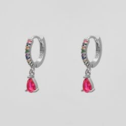 Aurora Gemstone Huggie Earrings -Prya Store AurorahuggiesEarrings Studio Rainbow 01 PRYA 2