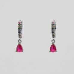 Aurora Gemstone Huggie Earrings -Prya Store AurorahuggiesEarrings Studio Rainbow 02 PRYA 2