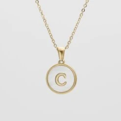 Ava Opal Initial Necklace 24 Ava Opal Initial Necklace -Prya Store AvaOpalInitialNecklace C 02 PRYA