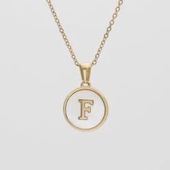 Ava Opal Initial Necklace 26 Ava Opal Initial Necklace -Prya Store AvaOpalInitialNecklace F 01 PRYA