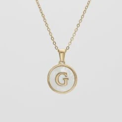 Ava Opal Initial Necklace 27 Ava Opal Initial Necklace -Prya Store AvaOpalInitialNecklace G 01 PRYA