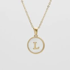 Ava Opal Initial Necklace 33 Ava Opal Initial Necklace -Prya Store AvaOpalInitialNecklace L 01 PRYA
