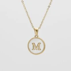 Ava Opal Initial Necklace 34 Ava Opal Initial Necklace -Prya Store AvaOpalInitialNecklace M 01 PRYA
