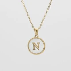 Ava Opal Initial Necklace 35 Ava Opal Initial Necklace -Prya Store AvaOpalInitialNecklace N 01 PRYA