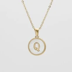 Ava Opal Initial Necklace 38 Ava Opal Initial Necklace -Prya Store AvaOpalInitialNecklace Q 01 PRYA