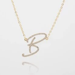 Sydney Initial Necklace -Prya Store B gold PRYA 89cb37a8 1608 4204 a352 cec06c6ae4a4