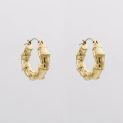 Bamboo Mini Hoops -Prya Store BAMBOOEARRINGS2