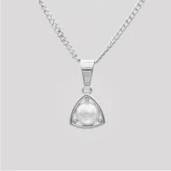 Birthstone Pendant Necklace -Prya Store BirthStoneNecklace Pearl 01 PRYA 2