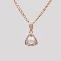 Birthstone Pendant Necklace -Prya Store BirthStoneNecklace Pearl 01 PRYA 3