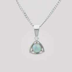 Birthstone Pendant Necklace -Prya Store BirthStoneNecklace Turquoise 01 PRYA 2