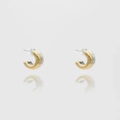 Bonnie Huggie Earrings -Prya Store BonnieMixedMetal