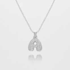 ICY Bubble Letter Initial Necklace -Prya Store BubbleICYInitialNecklace A ICY 1 2 7cae0fe0 dddf 4f8e ac85 cf04a8a4700f