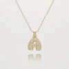 ICY Bubble Letter Initial Necklace