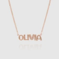 Bubble Custom Name Necklace -Prya Store BubbleNameNecklace 1 3