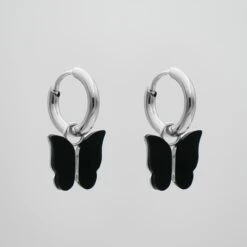 Butterfly Huggie Earrings -Prya Store ButterFlyHuggies Black 02 PRYA 2