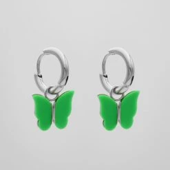 Butterfly Huggie Earrings -Prya Store ButterFlyHuggies Green 02 PRYA 2