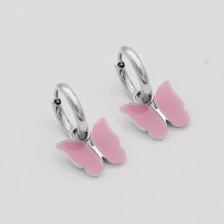Butterfly Huggie Earrings -Prya Store ButterFlyHuggies Pink 01 PRYA 2