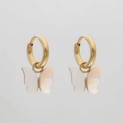 Butterfly Huggie Earrings