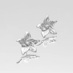 Camilla Flower Earrings -Prya Store Camilaearrings1 silver PRYA