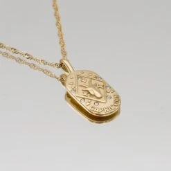 Zodiac Tarot Card Necklace -Prya Store CapricornZodiacTarotCardNecklace Gold 02 PRYA