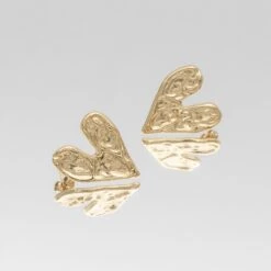 Cari Hammered Heart Earrings 10 Cari Hammered Heart Earrings -Prya Store Cariearrings3 gold PRYA