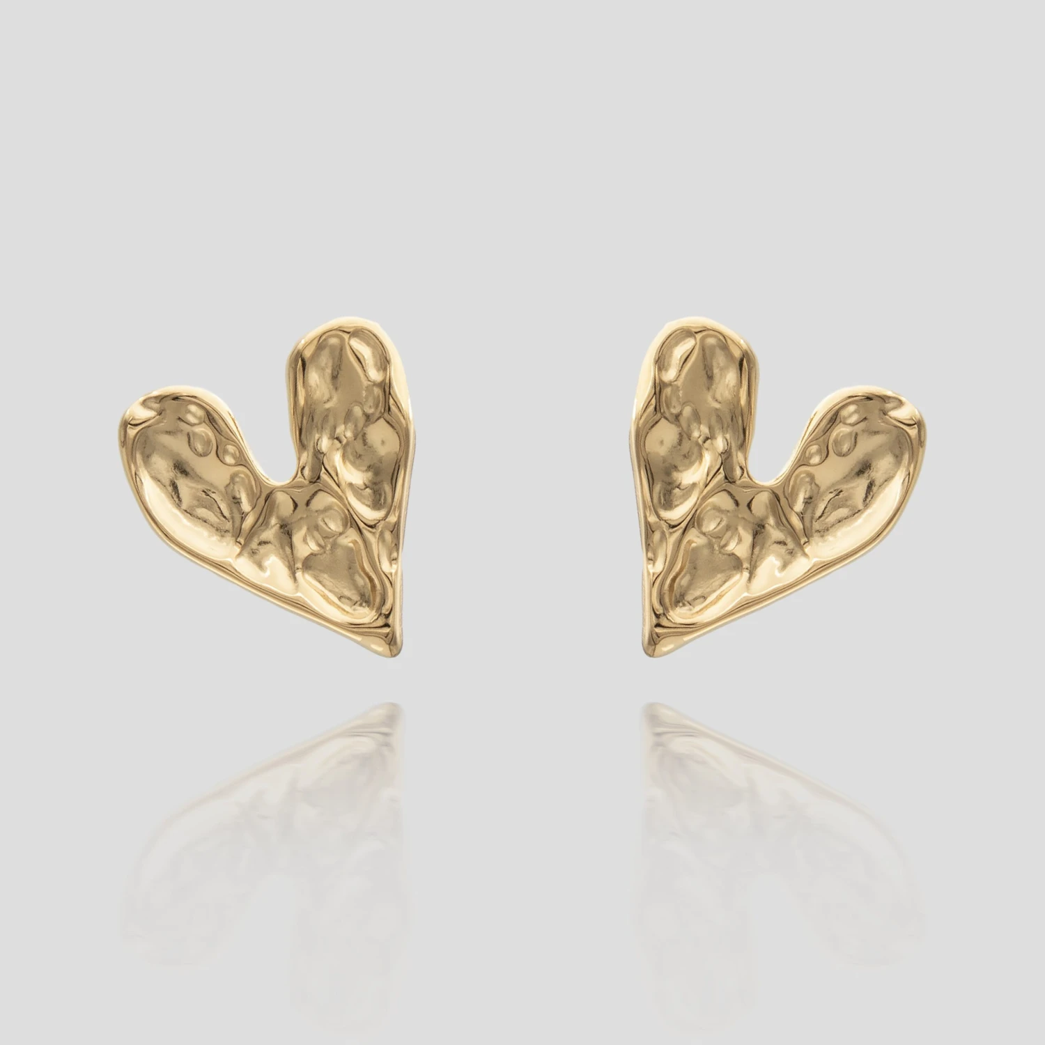 Cari Hammered Heart Earrings 1 Cari Hammered Heart Earrings