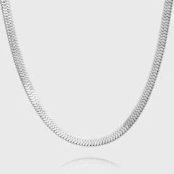Chunky Herringbone Snake Necklace -Prya Store ChunkySnakeChainNecklace 1 2