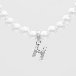 Classic Pearl Initial Necklace -Prya Store ClassicPearlInitialNecklace 12 2