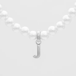 Classic Pearl Initial Necklace -Prya Store ClassicPearlInitialNecklace 14 2
