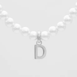 Classic Pearl Initial Necklace -Prya Store ClassicPearlInitialNecklace 8 2