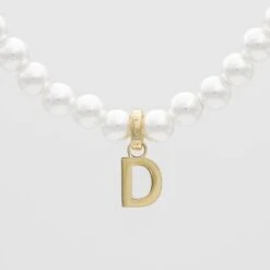 Classic Pearl Initial Bracelet -Prya Store ClassicPearlInitialNecklace 8 fdb78b06 8665 42ea b81a cd6cdb55d0cb