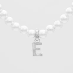 Classic Pearl Initial Necklace -Prya Store ClassicPearlInitialNecklace 9 2