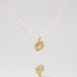 Emily Coin Pearl Necklace -Prya Store CoinPearlNecklace Gold 2 PRYA