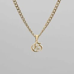 Cubana Initial Necklace 35 Cubana Initial Necklace -Prya Store Cubana initial necklace gold G compressed
